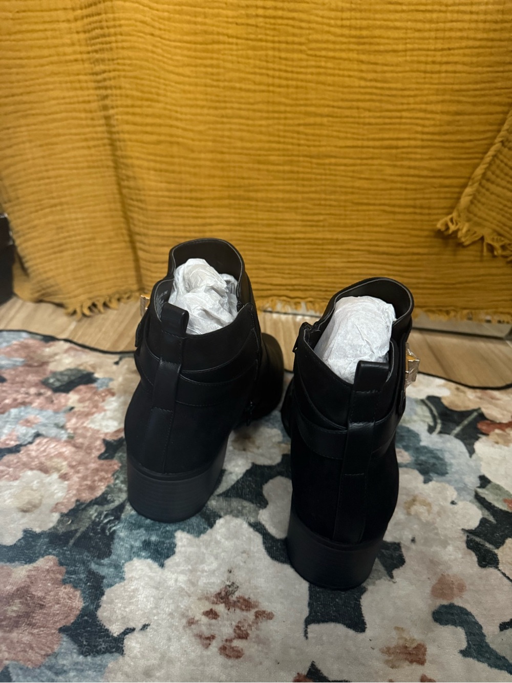 JustFab Black Ankle Booties - Picture 4 of 7